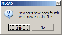 MLCad asking to update PARTS.LST file